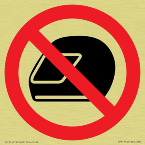 P920 Prohibition: No motorcycle helmets